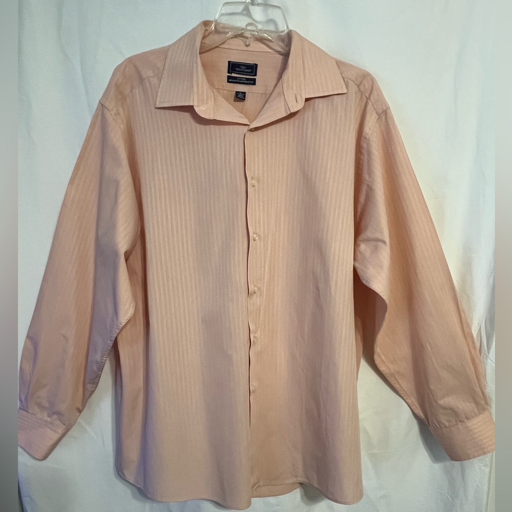 Men's Salmon Color Button-Up Shirt
